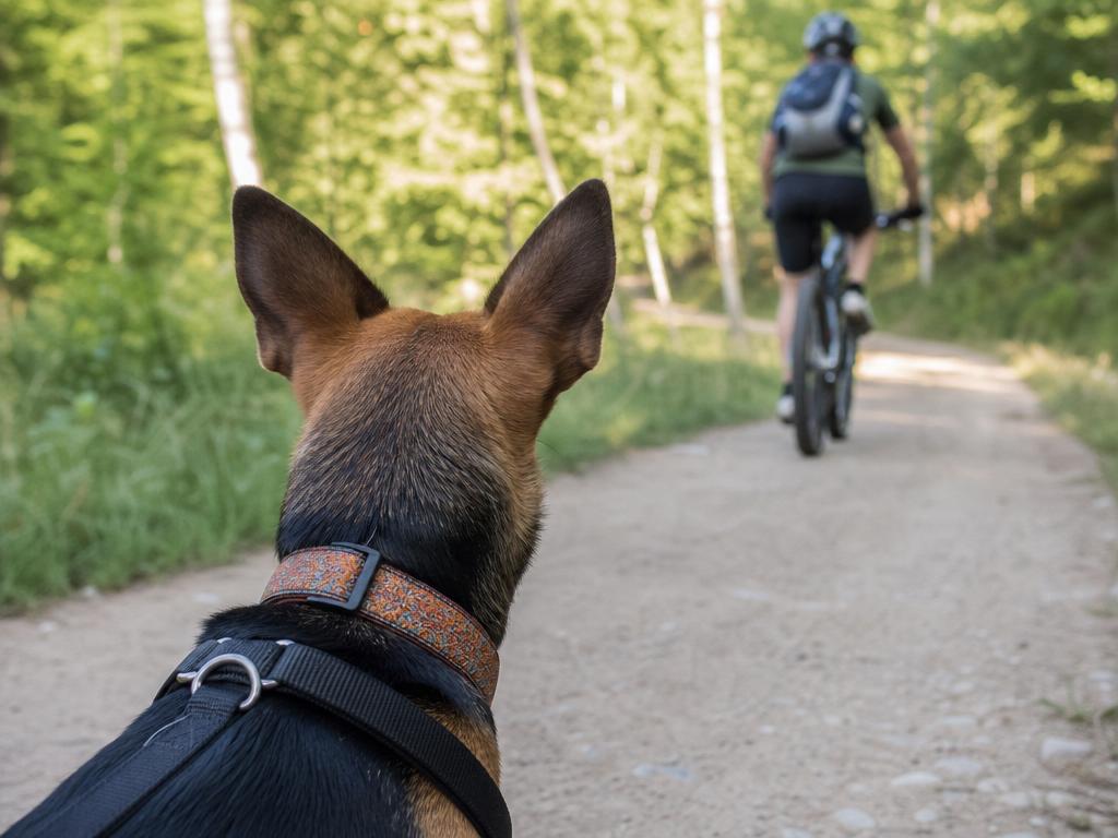 Jak naučit psa aby neštěkal na cyklisty