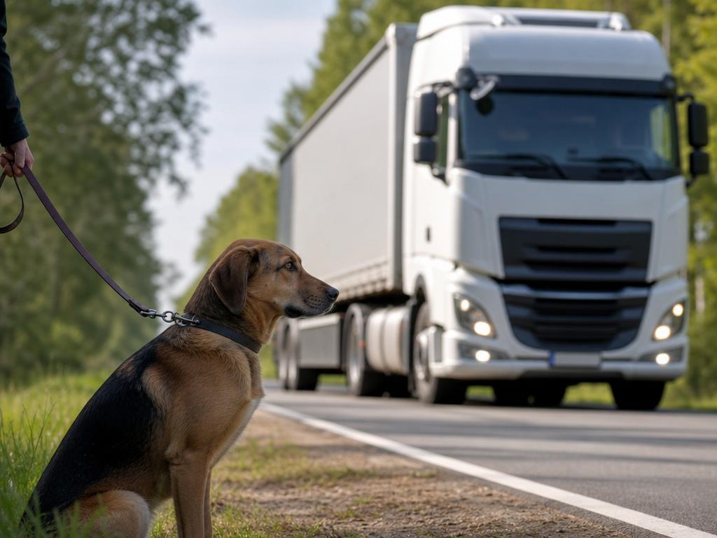 Jak naučit psa aby se nebál velkých nákladních aut