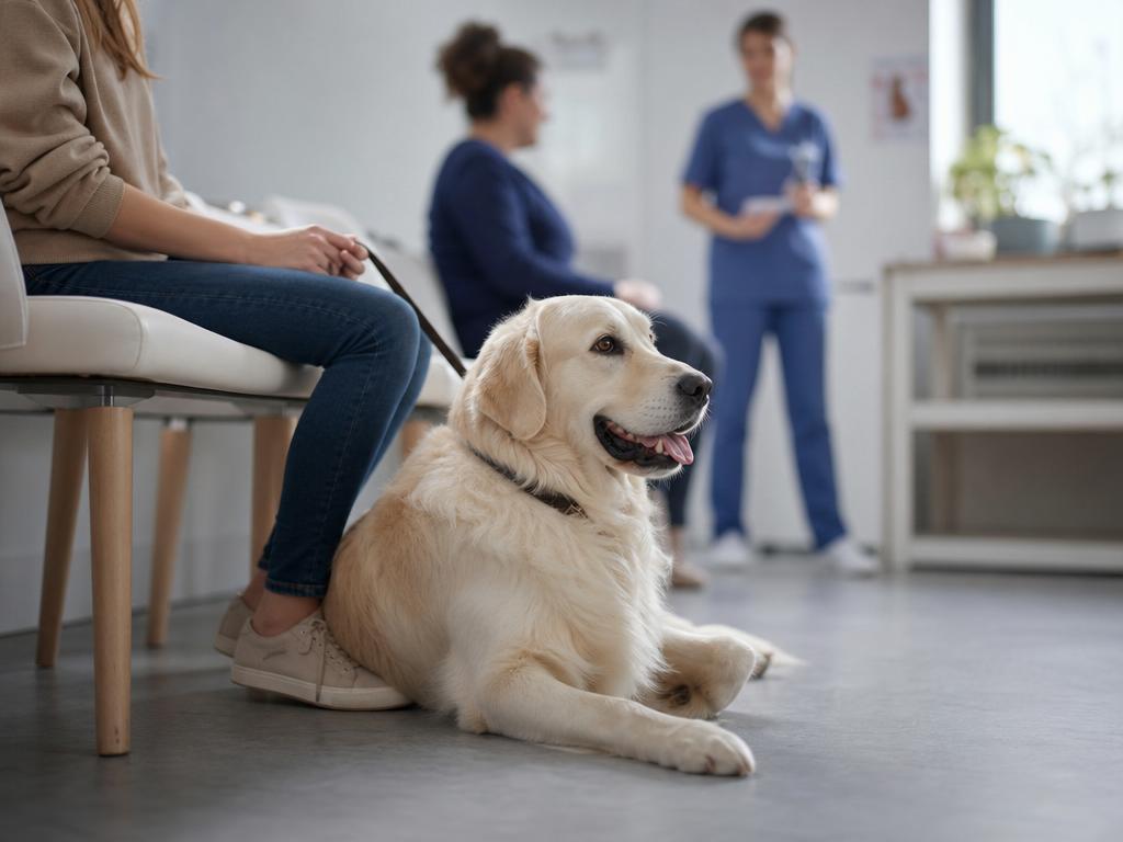 Jak naučit psa klidu v čekárně u veterináře