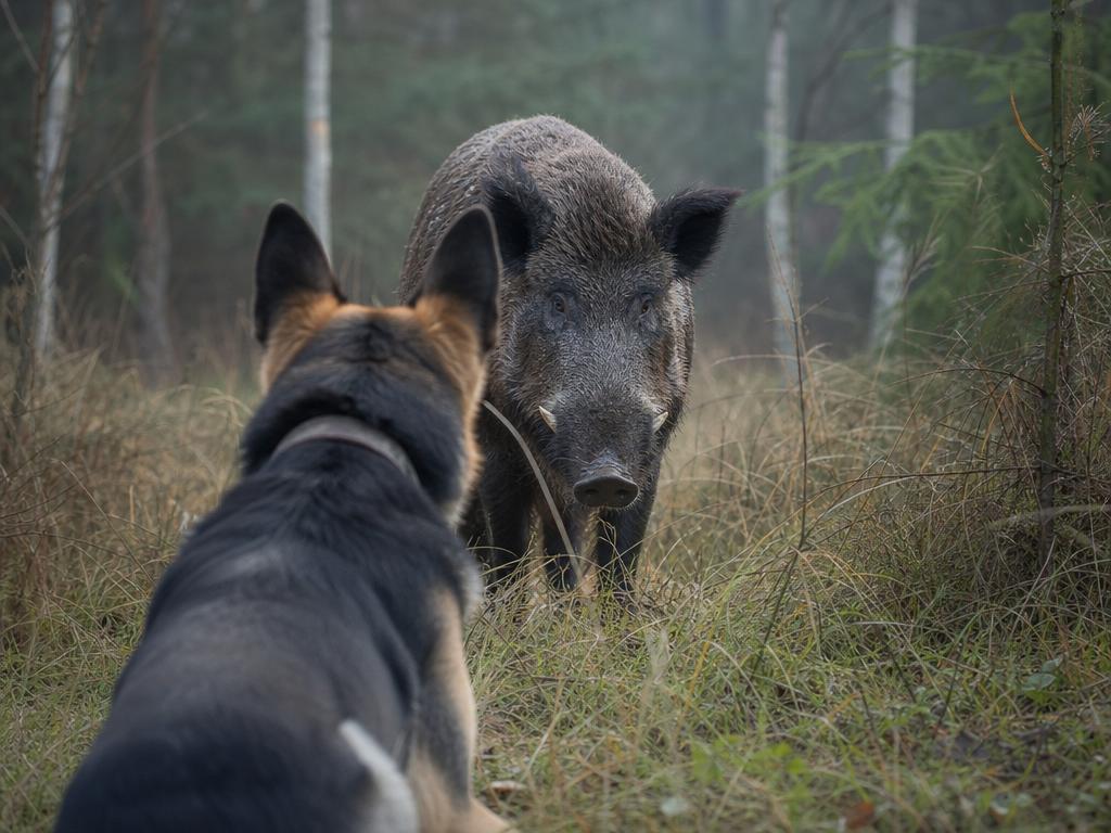 Jak se psi chovají v přítomnosti divokých zvířat