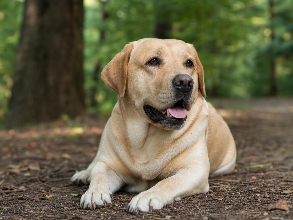 Labrador a cvičením vyvolaný kolaps u psů