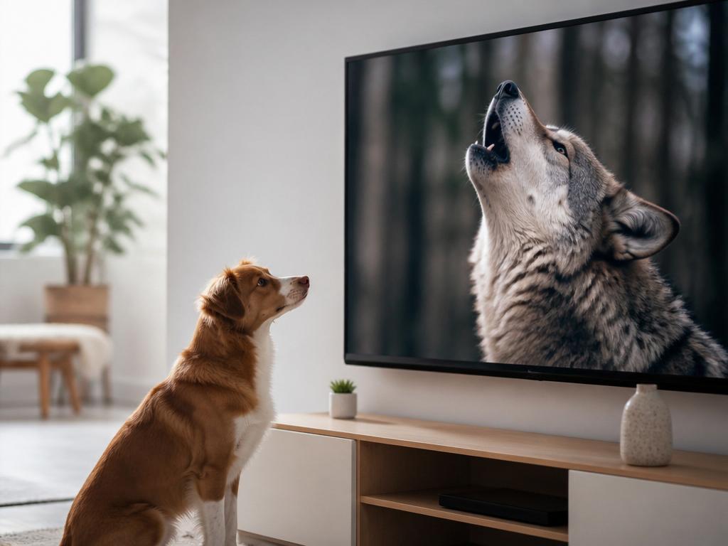 Proč psy tak fascinují zvuky jiných zvířat v televizi